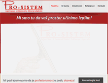 Tablet Screenshot of pro-sistem.rs